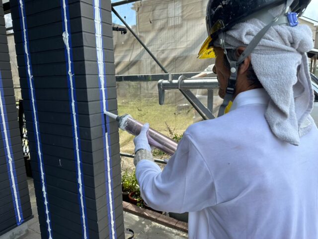島田市住宅 塗装前の下地調整