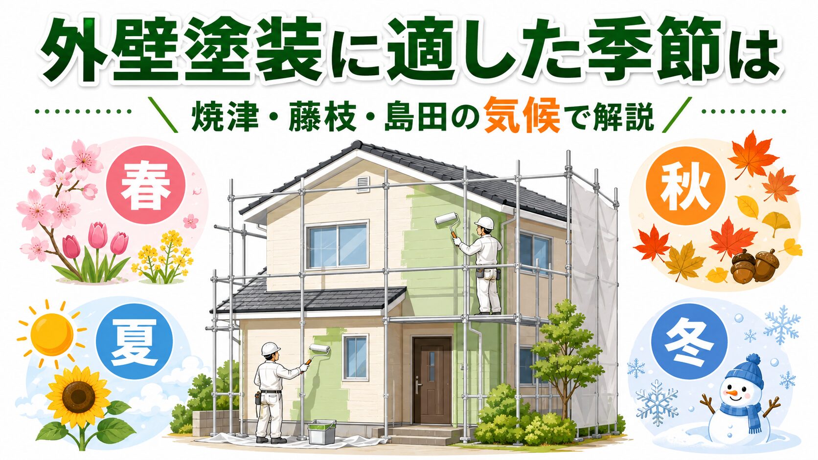 外壁塗装に適した季節は?