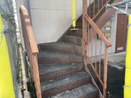 島田市のアパート屋根塗装前の折半屋根の状態