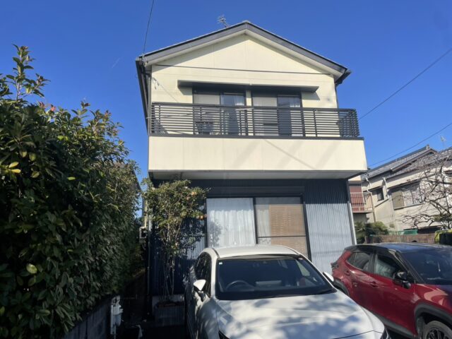 焼津市で屋根外壁塗装を行う住宅の施工前状況