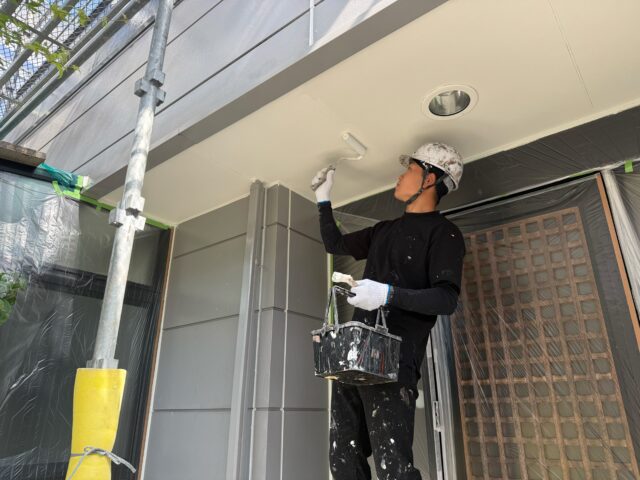焼津市の軒天塗装工事