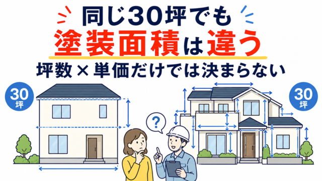 同じ30坪でも建物の形によって外壁の塗装面積が違う理由