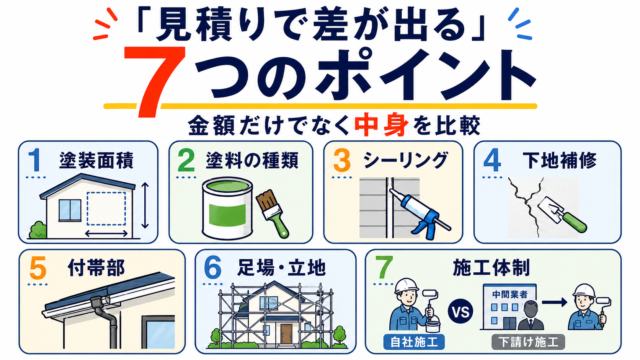 外壁塗装の見積りで差が出る7つのポイント