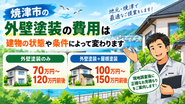 焼津市の外壁塗装と屋根塗装の費用目安