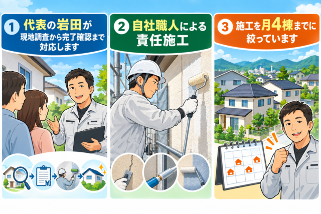 岩田塗装店による焼津市の住宅の現地調査