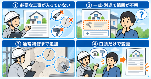 外壁塗装の契約後に金額が増える4つのパターン