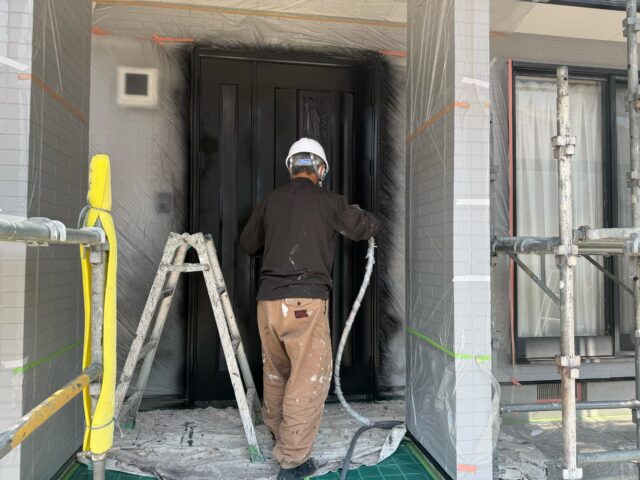 島田市住宅 鉄部仕上げ塗装