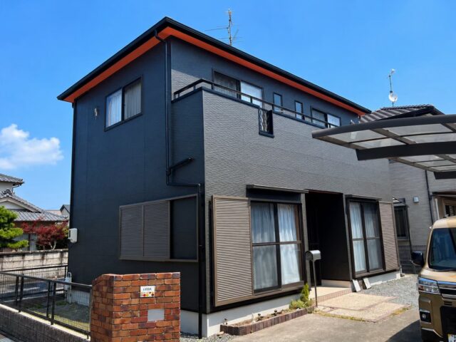 塗装完了後の建物外観