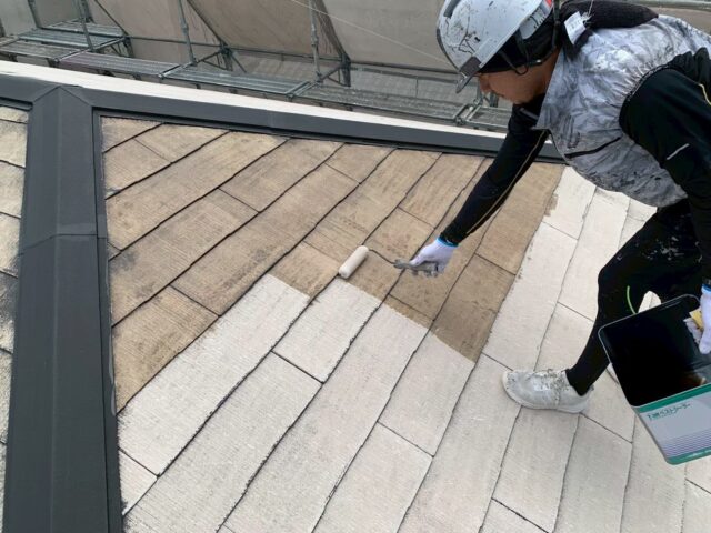 屋根塗装の施工工程①