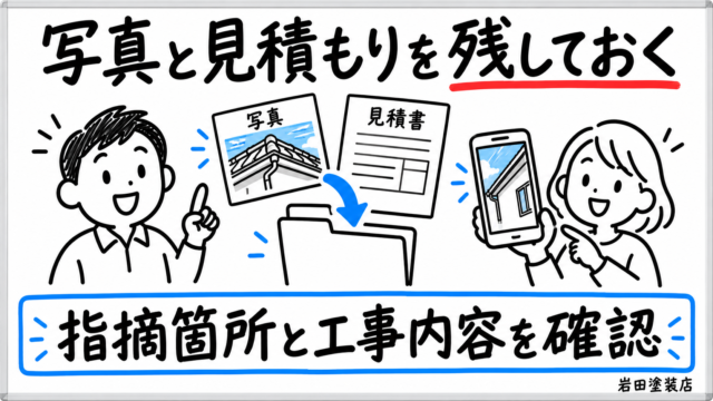写真と見積もりを保管する